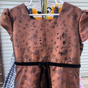 Brown and black holiday dress